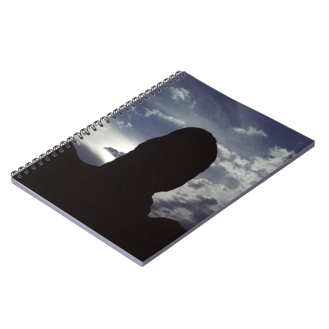 Cuaderno Silhouette de la Roca del Desierto: Foto del Parqu (Lado Izquierdo)