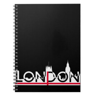Cuaderno Silhouette de Londres y bandera inglesa