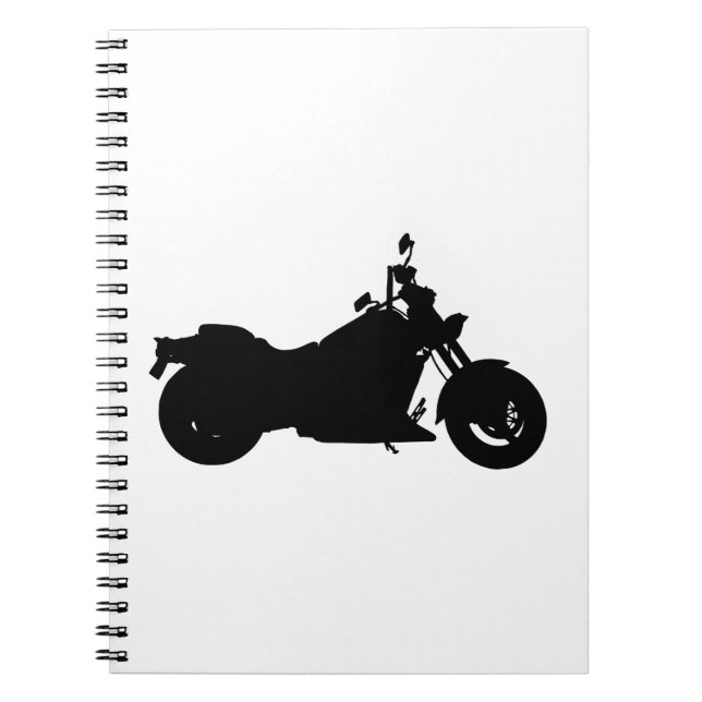 Cuaderno Silhouette de motocicleta (Frente)