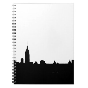 Cuaderno Silhouette de Nueva York en blanco y negro