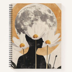 Cuaderno Silhouette iluminada por luna - Boho Vintage Elega