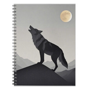 Cuaderno Silhouette minimalista Sleek Wolf