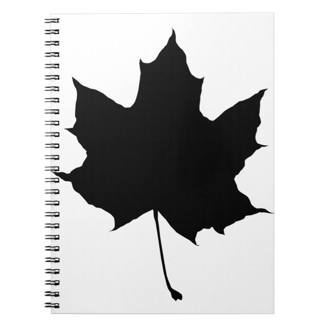 Cuaderno Silhouette of a maple leaf (Frente)