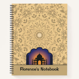 Cuaderno Silhouette Taj Mahal Personalized Name