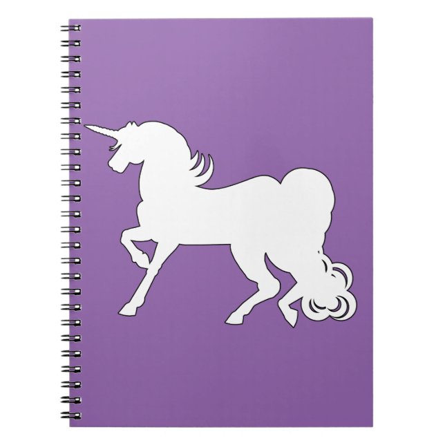 Cuaderno Silhouette White Unicorn (Frente)