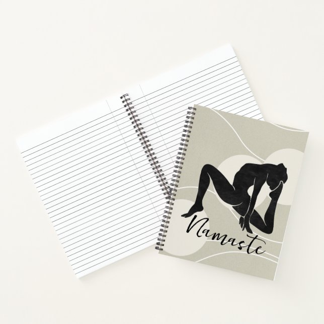Cuaderno Silhouette yoga meditación revista namaste zen (Interior)