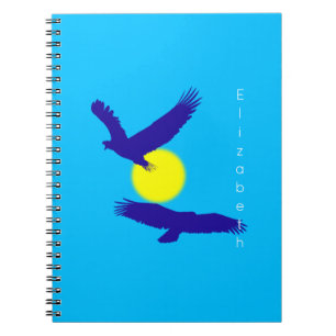 Cuaderno Silhoutette de águilas voladoras
