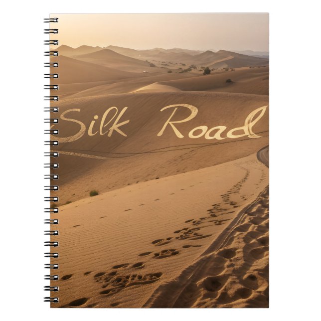 Cuaderno Silk Road Desert Landscape Typography Art (Frente)