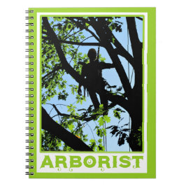 Cuaderno Silueta de árbol escalador: Arborista