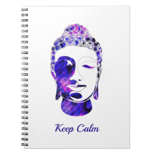 Cuaderno Silueta de buddha motivacional dibujada a mano púr