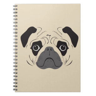 Cuaderno Silueta de cara de pug