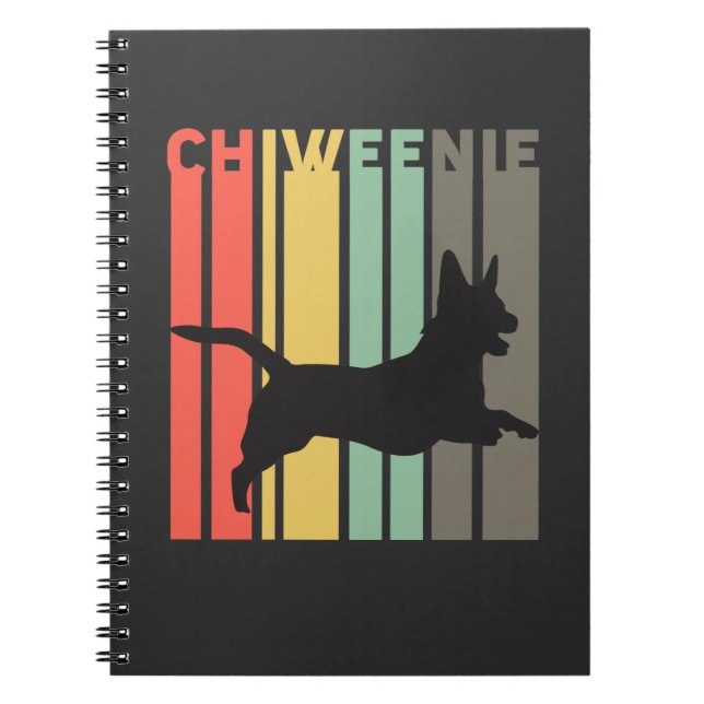 Cuaderno Silueta de Chiweenie - regalo lindo del perro de (Frente)