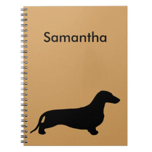 Cuaderno Silueta de dachshund negra + tus ideas