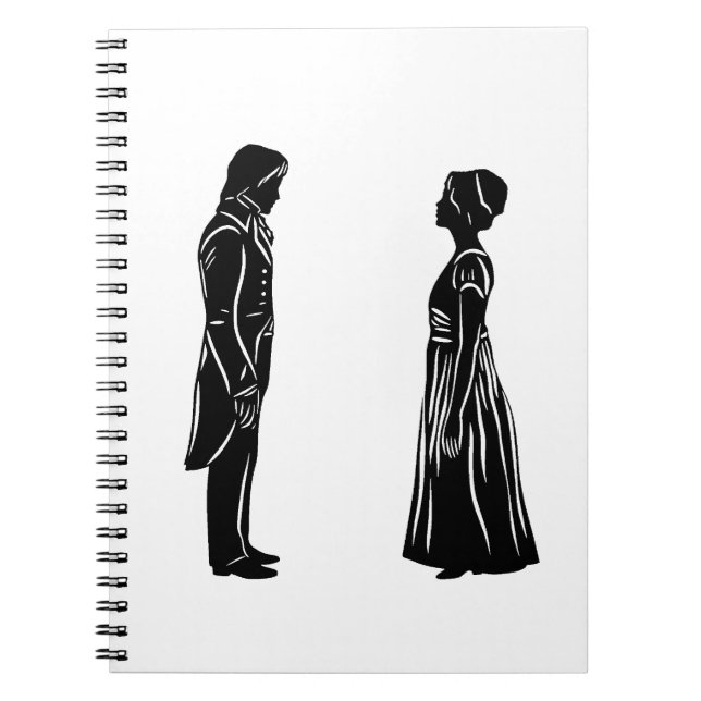 Cuaderno Silueta de Darcy y Lizzy (Frente)