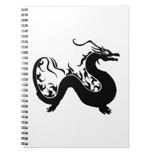 Cuaderno Silueta de dragón asiático