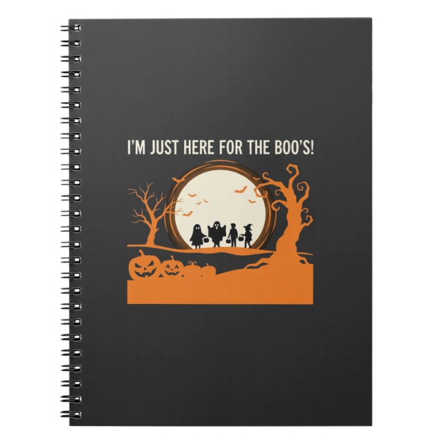 Cuaderno Silueta de fantasma de Halloween Boo (Frente)