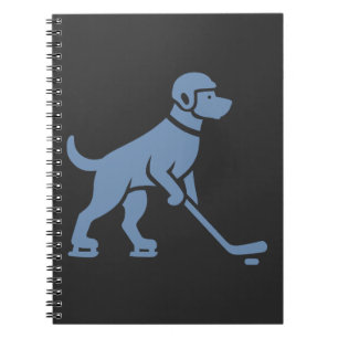 Cuaderno Silueta de jugador de hockey canino