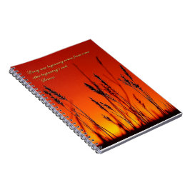 Cuaderno Silueta de la puesta del sol inspiradora