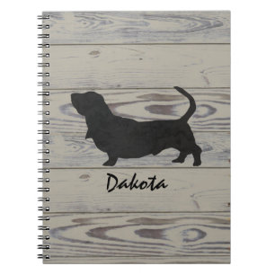 Cuaderno Silueta de madera rústica de la acuarela de Basse