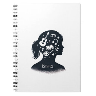 Cuaderno Silueta de Mente Creativa | Artística Personalizad