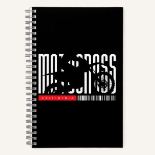 Cuaderno Silueta de motocicleta de Motocross de California