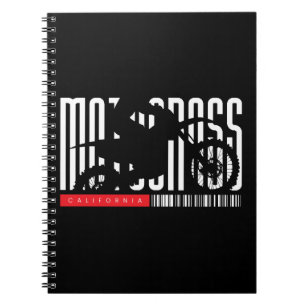 Cuaderno Silueta de motocicleta de Motocross de California