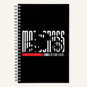 Cuaderno Silueta de motocicleta de Motocross de Michigan
