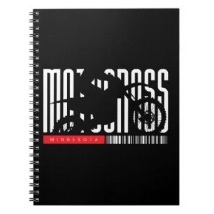 Cuaderno Silueta de Motocicleta de Motocross de Minnesota