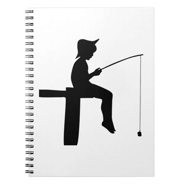 Cuaderno Silueta de niño pescando (Frente)