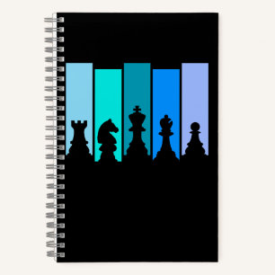 Cuaderno Silueta de Piezas de Ajedrez