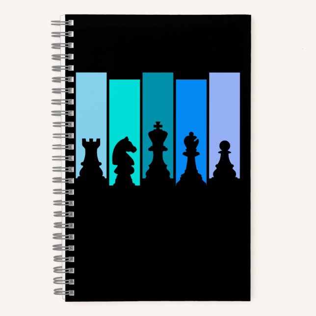 Cuaderno Silueta de Piezas de Ajedrez (Anverso)