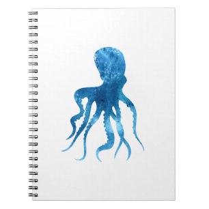 Cuaderno Silueta de pulpo acuarela