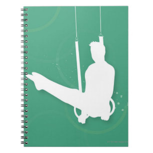 Cuaderno Silueta de un hombre que realiza la gimnasia