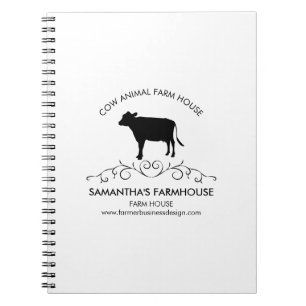 Cuaderno Silueta de vaca de granja elegante