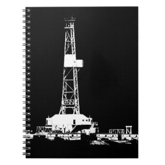 Cuaderno Silueta del aparejo de la perforación petrolífera