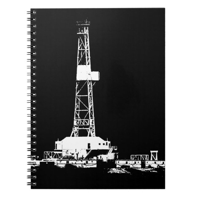 Cuaderno Silueta del aparejo de la perforación petrolífera (Frente)