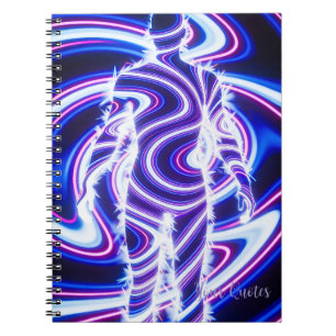 Cuaderno Silueta humana de energía neón