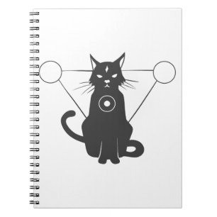 Cuaderno Silueta mágica de gato - Elija color de fondo