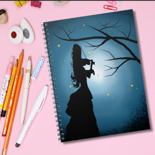 Cuaderno Silueta Victoriana Luciérnagas y Escena a la Luz d