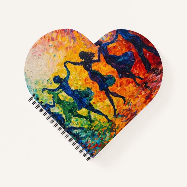 Cuaderno Siluetas coloridas bailando (Anverso)