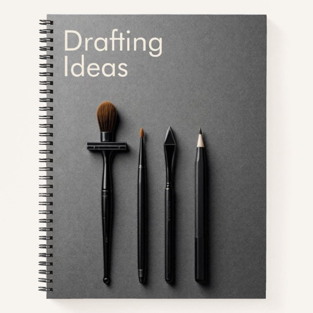 Cuaderno Siluetas de herramientas de precisión | Dibujo y d (Anverso)