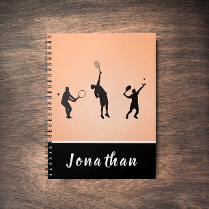 Cuaderno Siluetas de jugadores de tenis estilo deportivo at