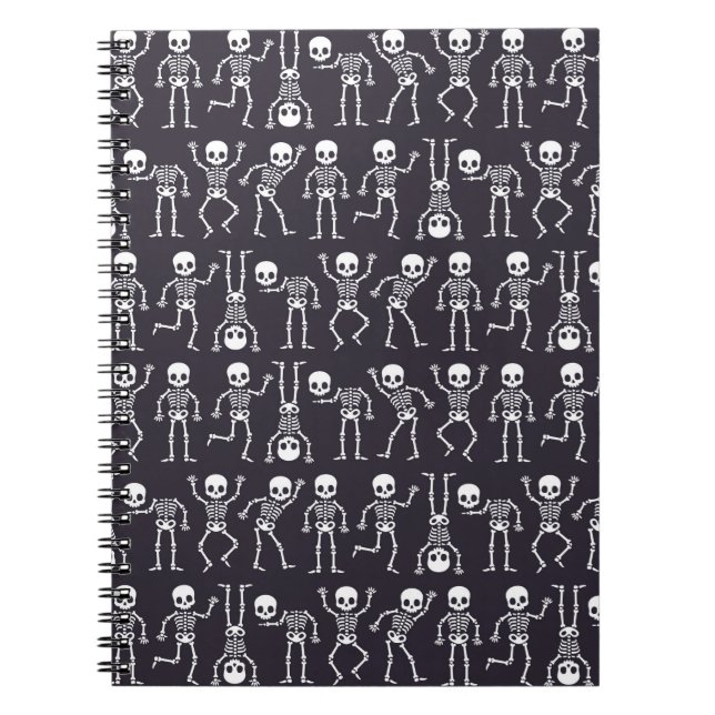 Cuaderno Siluetas esqueléticas sin fisuras para halloween (Frente)