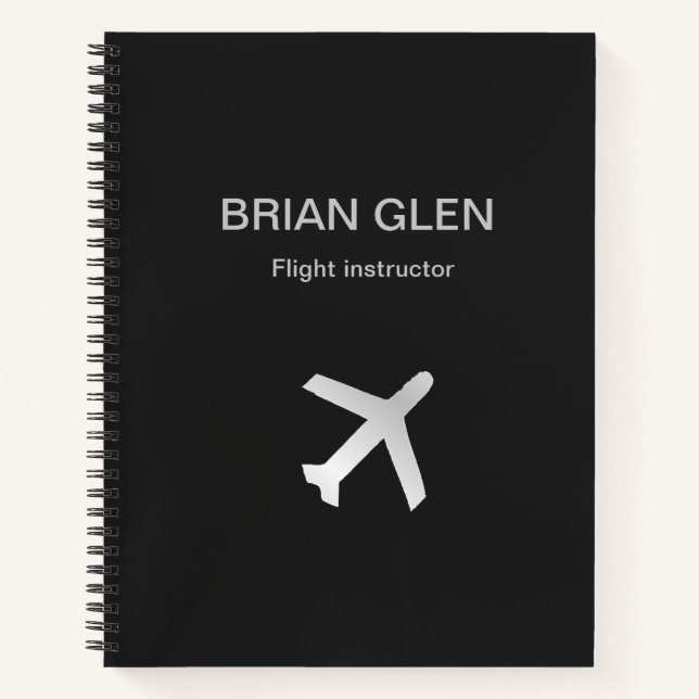 Cuaderno Silva gris de plano de vuelo plateado (Anverso)
