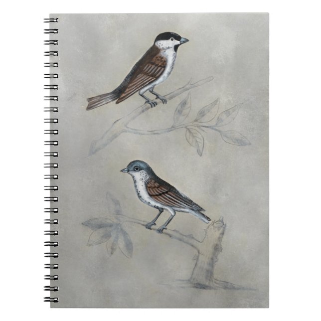 Cuaderno Silvered Aviary | Un Par De Aves (Frente)
