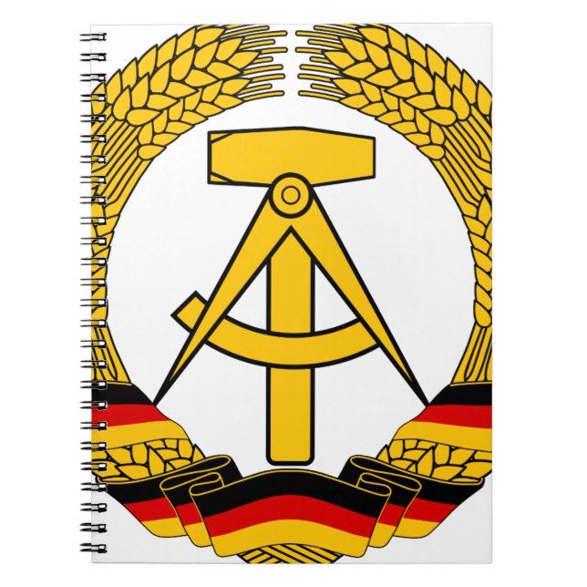 Cuaderno Simbolice el der RDA - emblema nacional de la RDA (Frente)