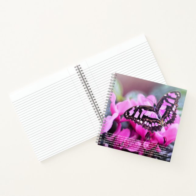 Cuaderno Simbolismo de mariposa cubierta dura (Interior)