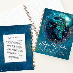 Cuaderno Símbolo celestial de zodiaco de toro