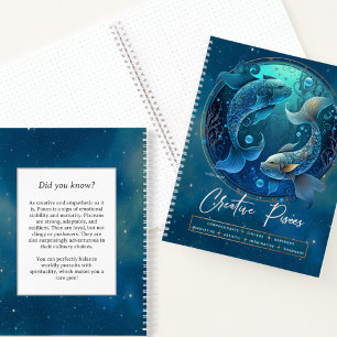 Cuaderno Símbolo celestial zodiaco fantasía mareos cumpleañ