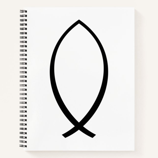Cuaderno Símbolo cristiano de pescado (Ichthys) (Anverso)